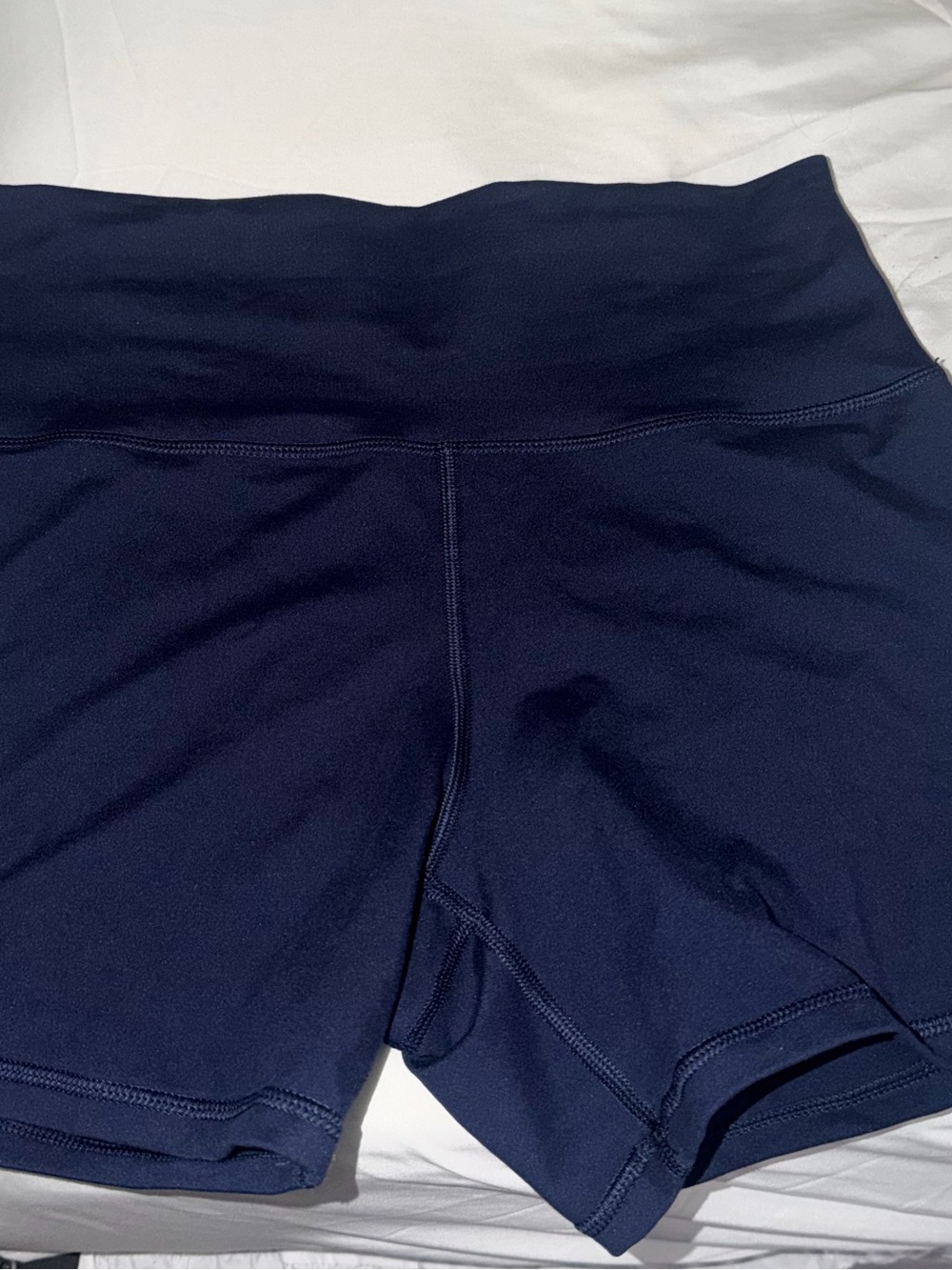 High-Waist Navy Women’s Active Shorts